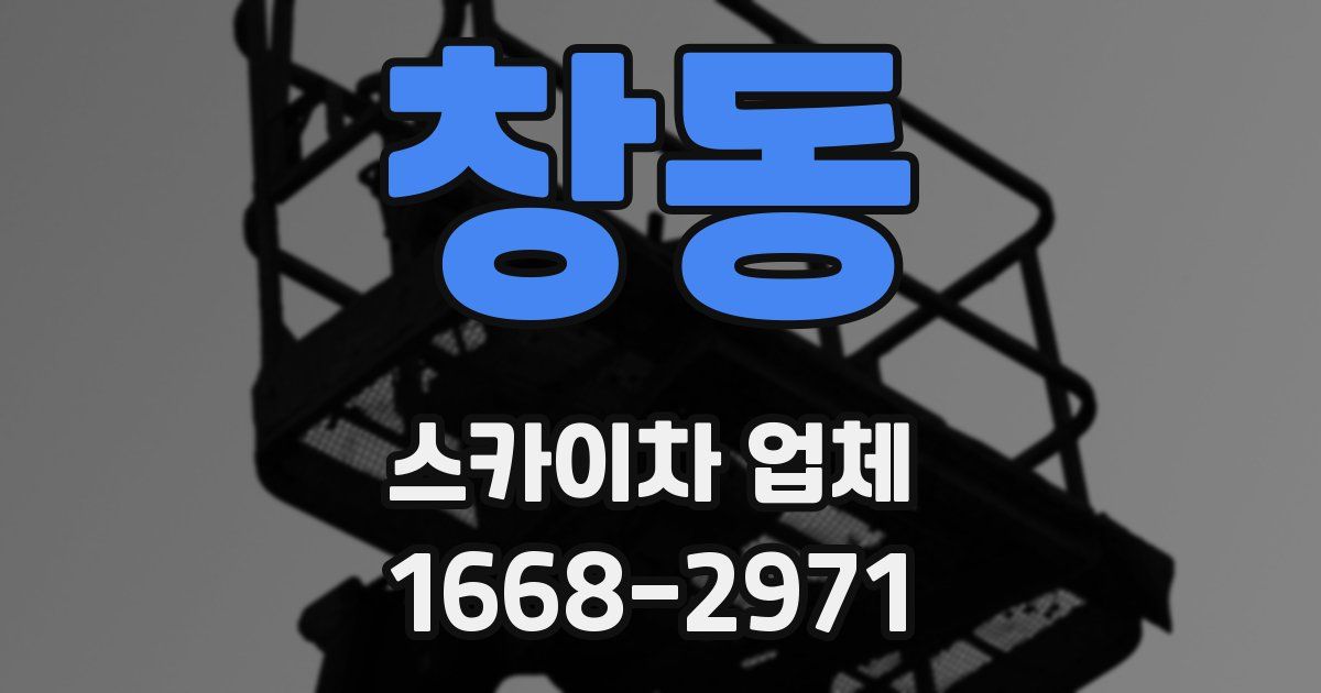 창동 스카이차 업체