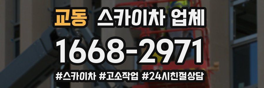 교동 스카이차 업체