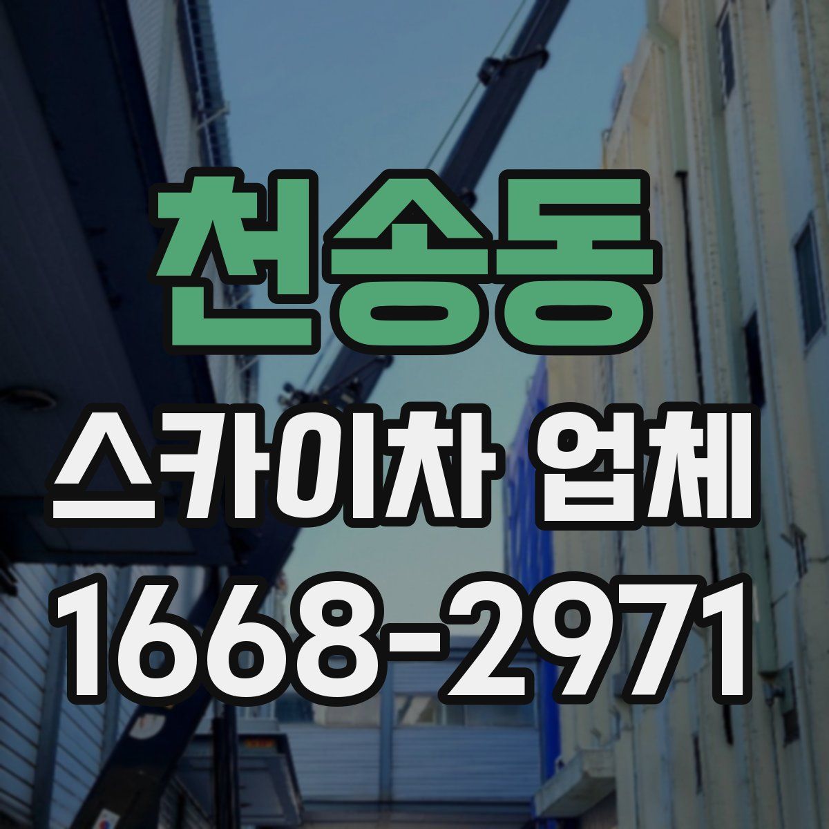 천송동 스카이차 업체
