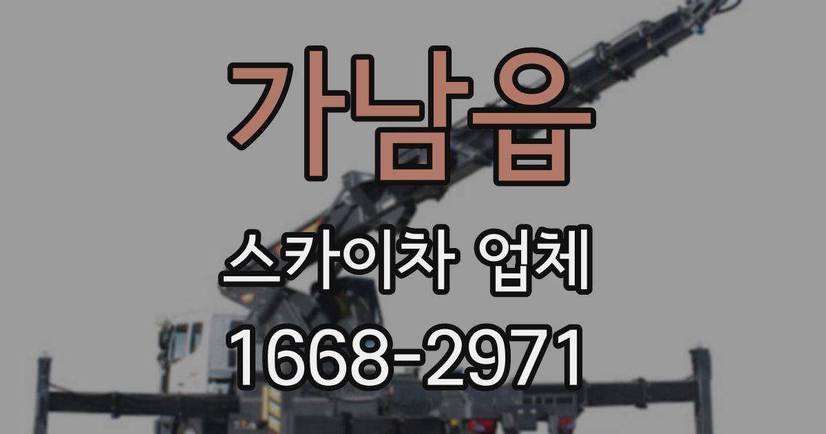 가남읍 스카이차 업체