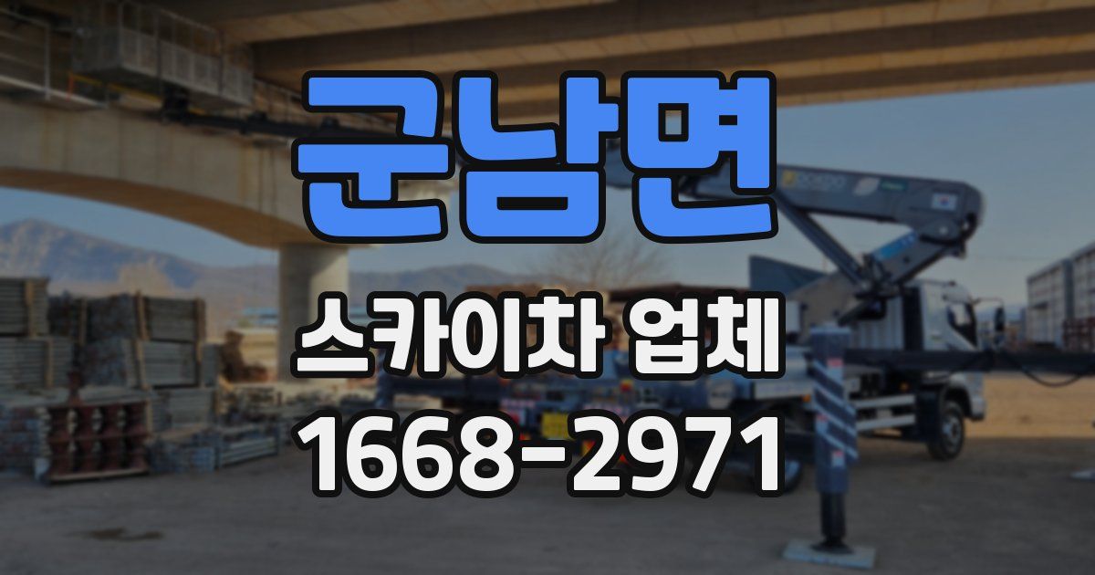 군남면 스카이차 업체