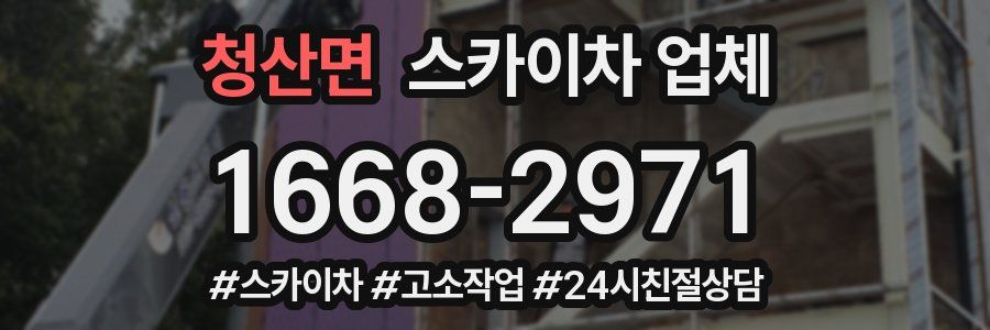 청산면 스카이차 업체