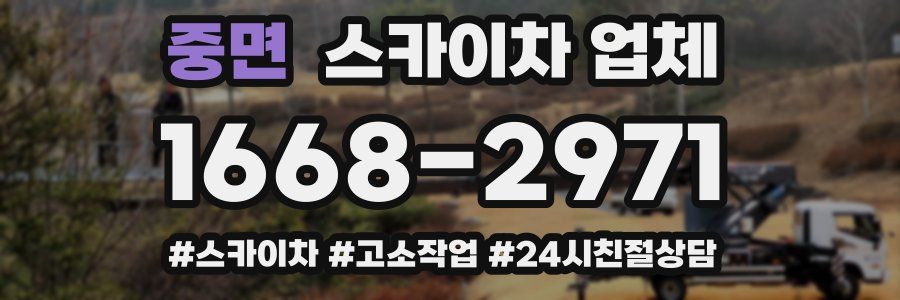 중면 스카이차 업체