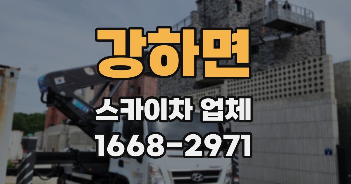강하면 스카이차 업체