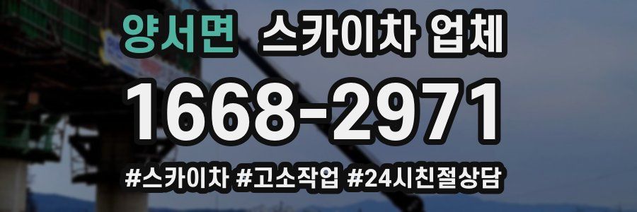 양서면 스카이차 업체