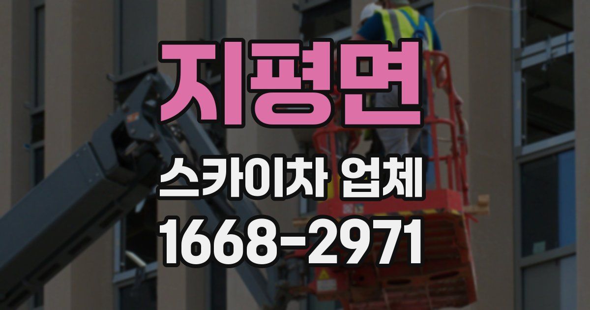 지평면 스카이차 업체