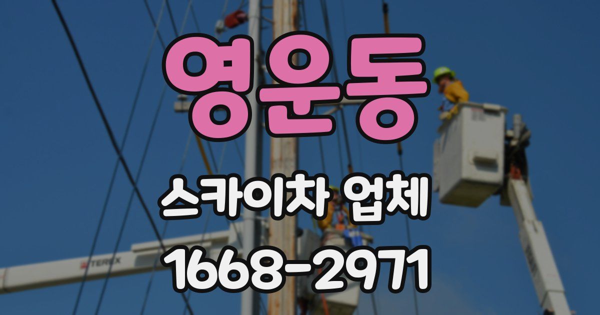 영운동 스카이차 업체