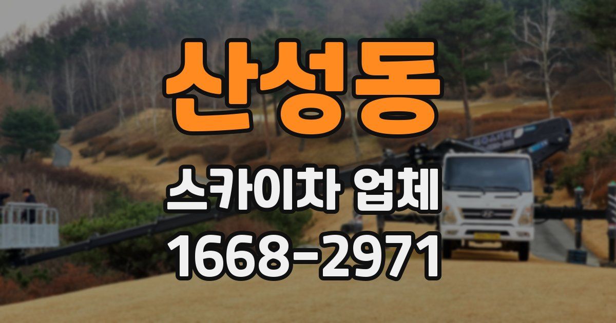 산성동 스카이차 업체