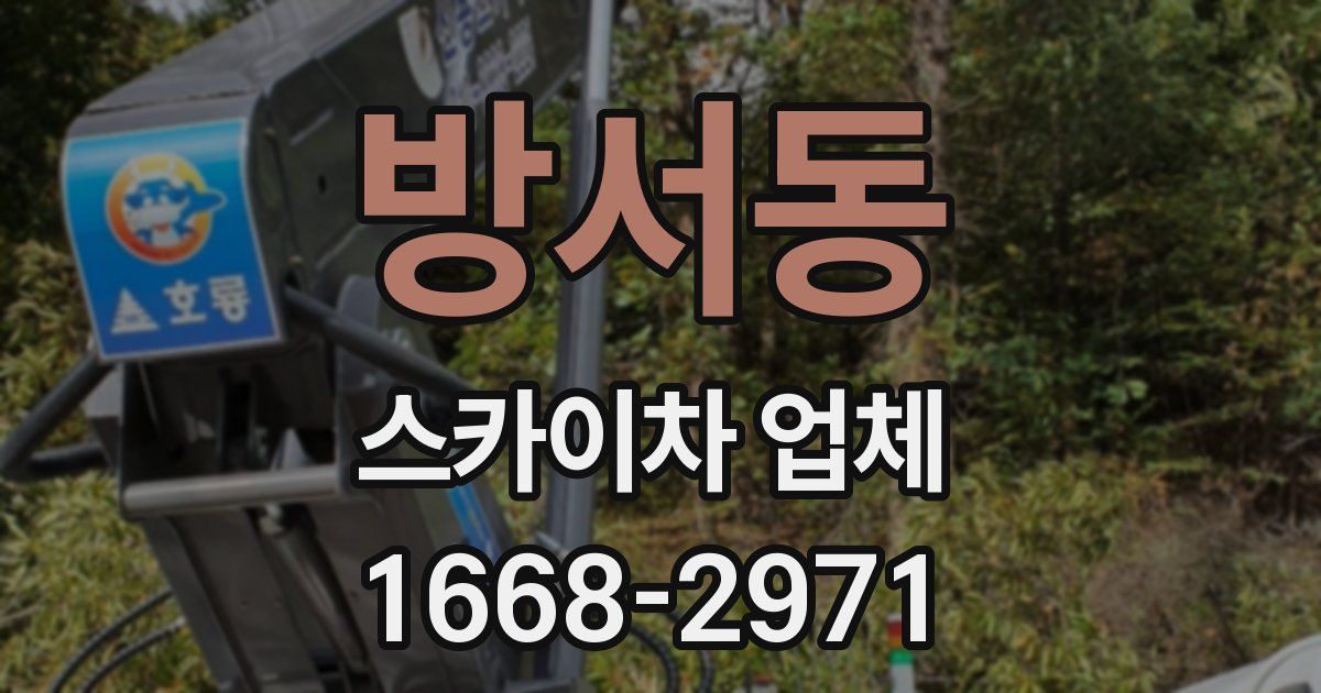 방서동 스카이차 업체
