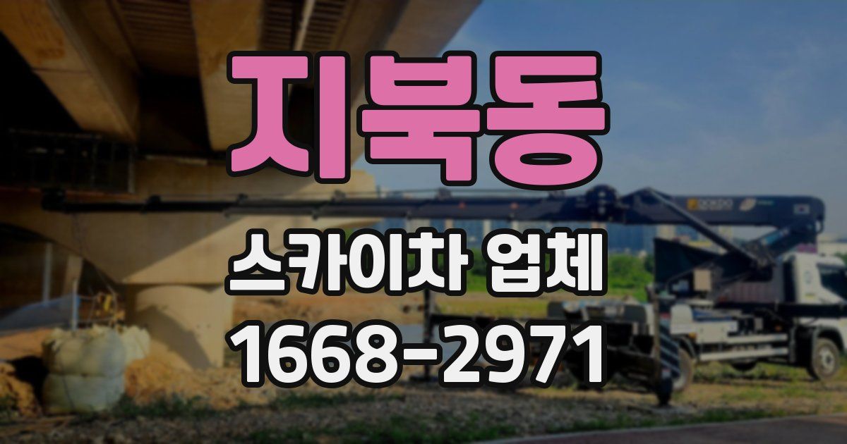 지북동 스카이차 업체