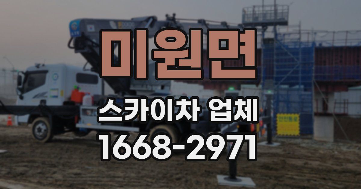 미원면 스카이차 업체