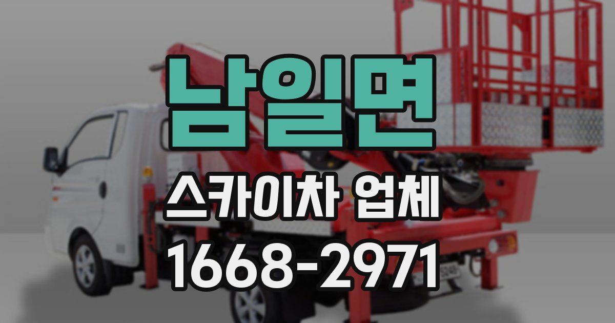 남일면 스카이차 업체