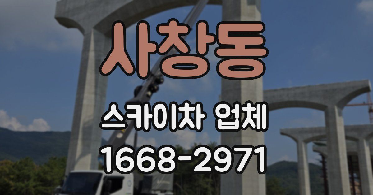 사창동 스카이차 업체
