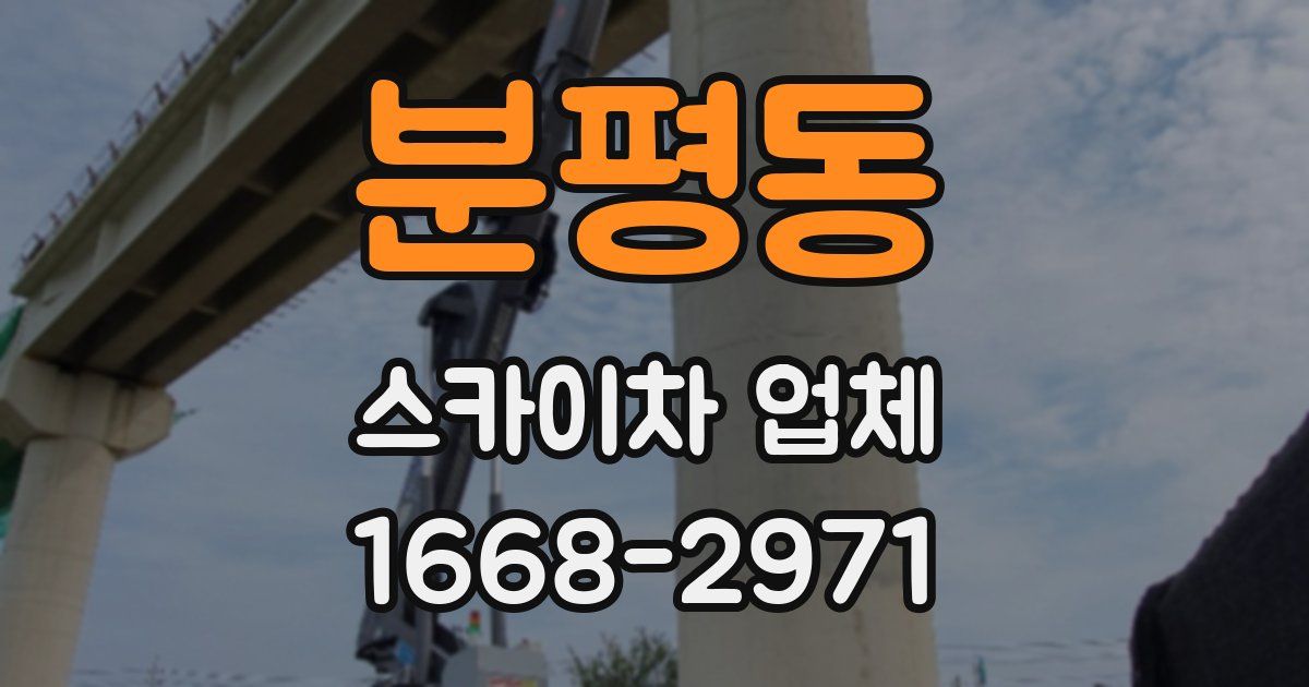 분평동 스카이차 업체