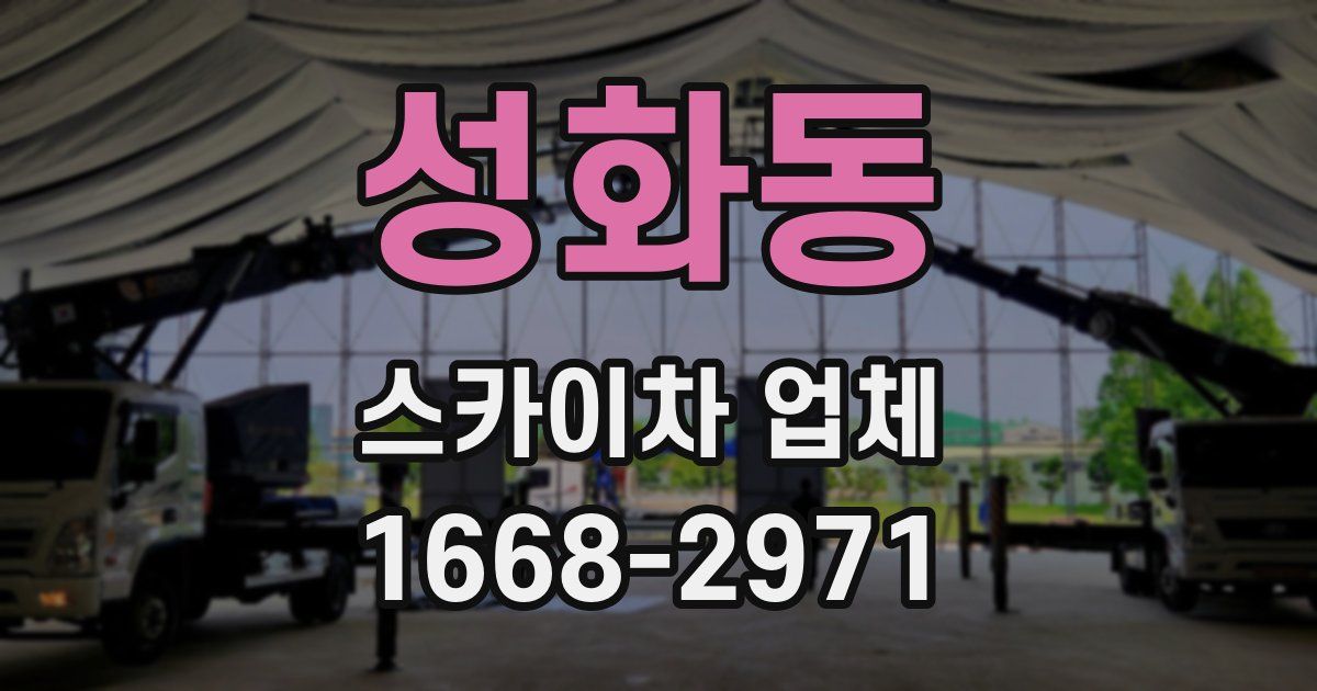 성화동 스카이차 업체