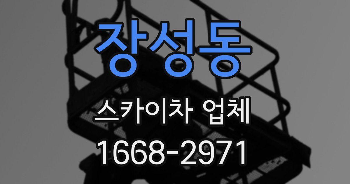 장성동 스카이차 업체