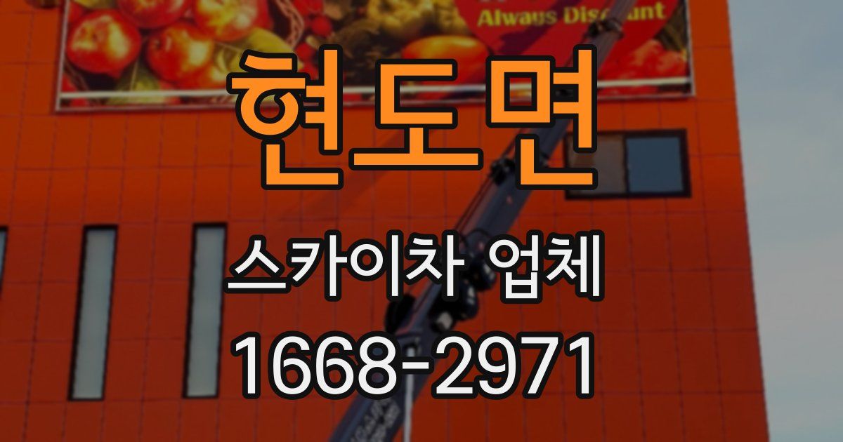 현도면 스카이차 업체