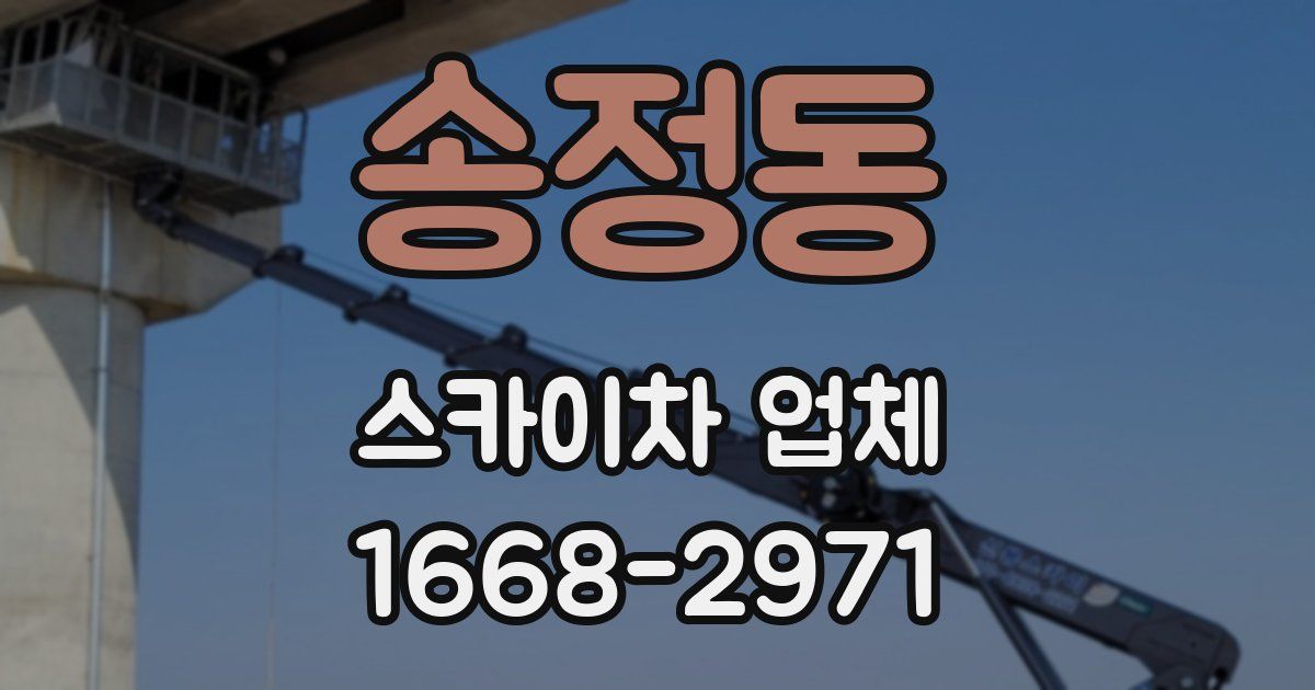 송정동 스카이차 업체