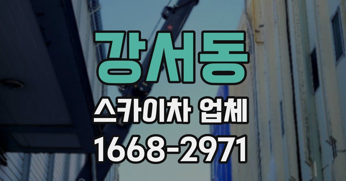 강서동 스카이차 업체