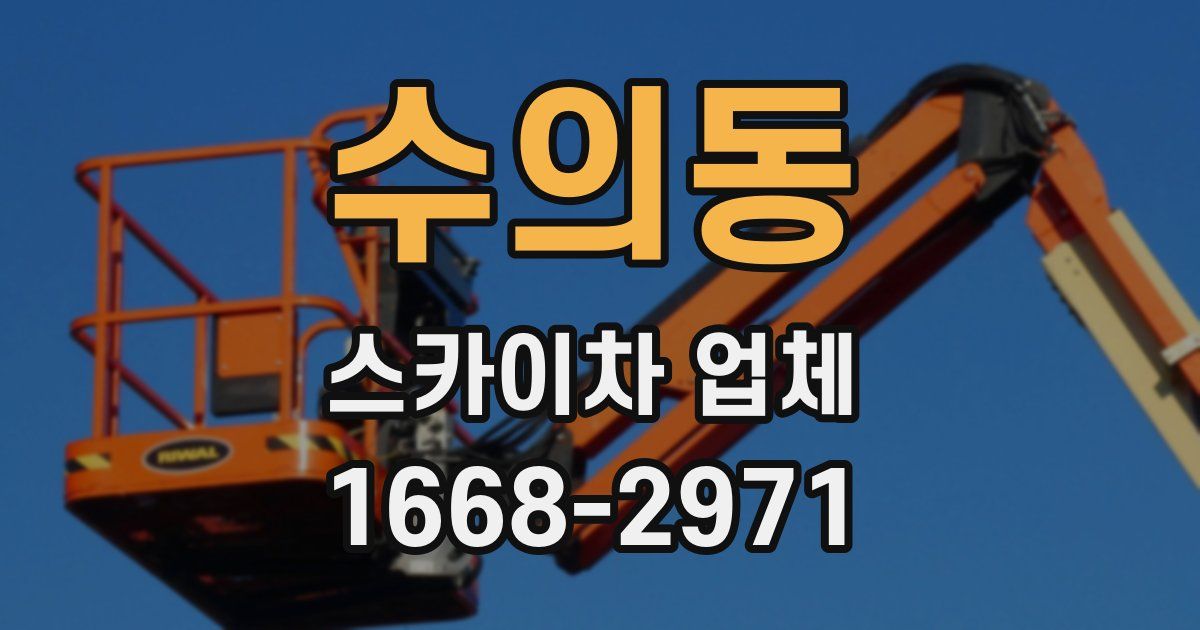 수의동 스카이차 업체