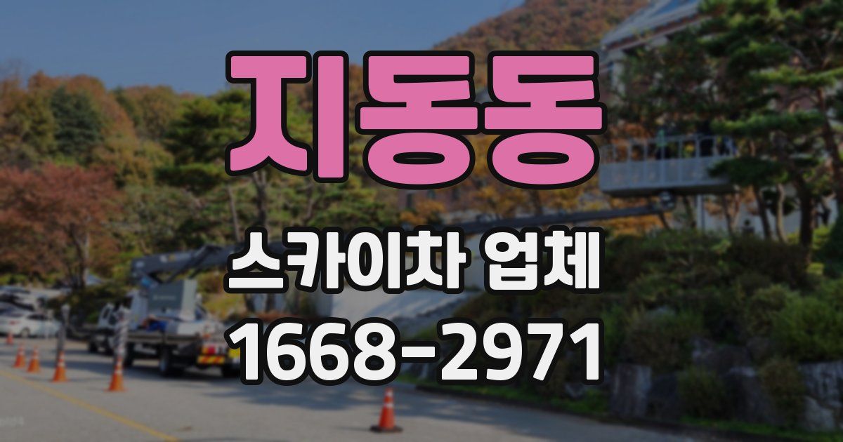 지동동 스카이차 업체