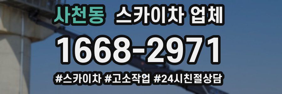 사천동 스카이차 업체