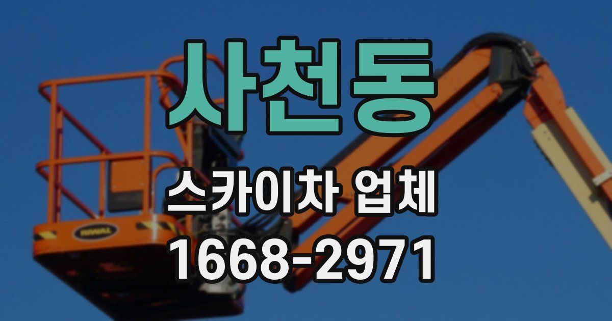 사천동 스카이차 업체