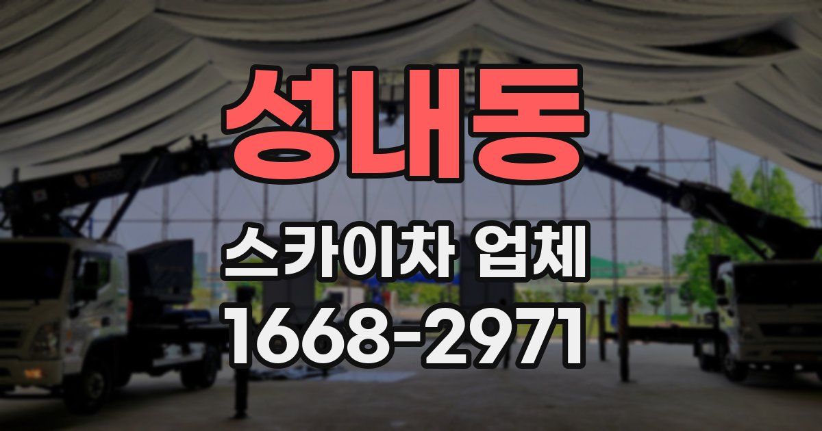 성내동 스카이차 업체