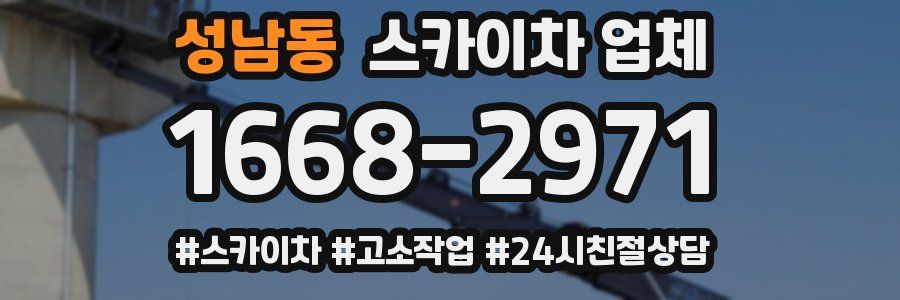 성남동 스카이차 업체