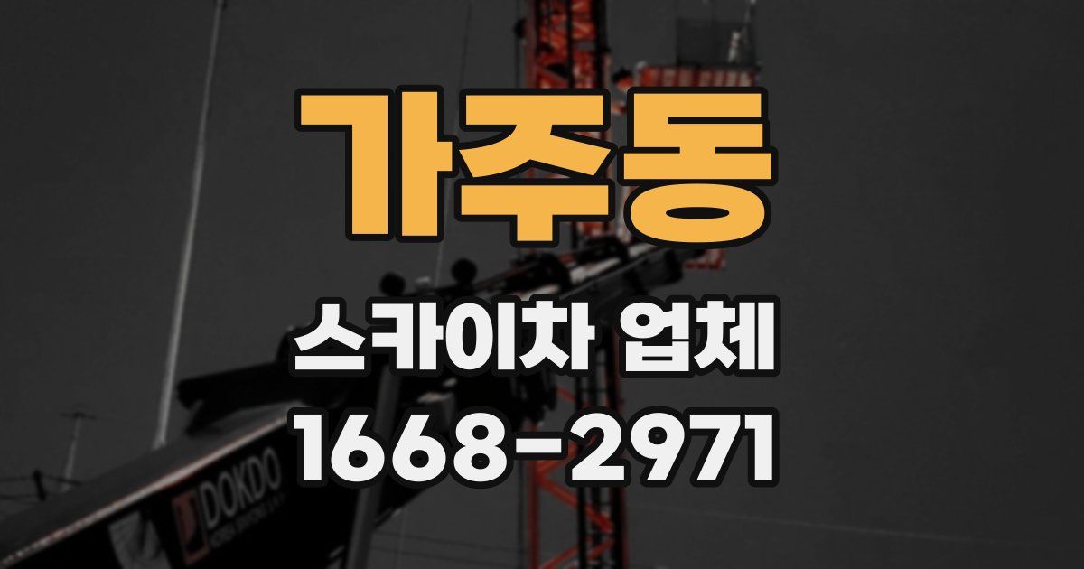 가주동 스카이차 업체