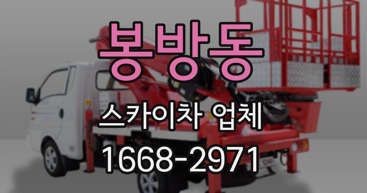 봉방동 스카이차 업체