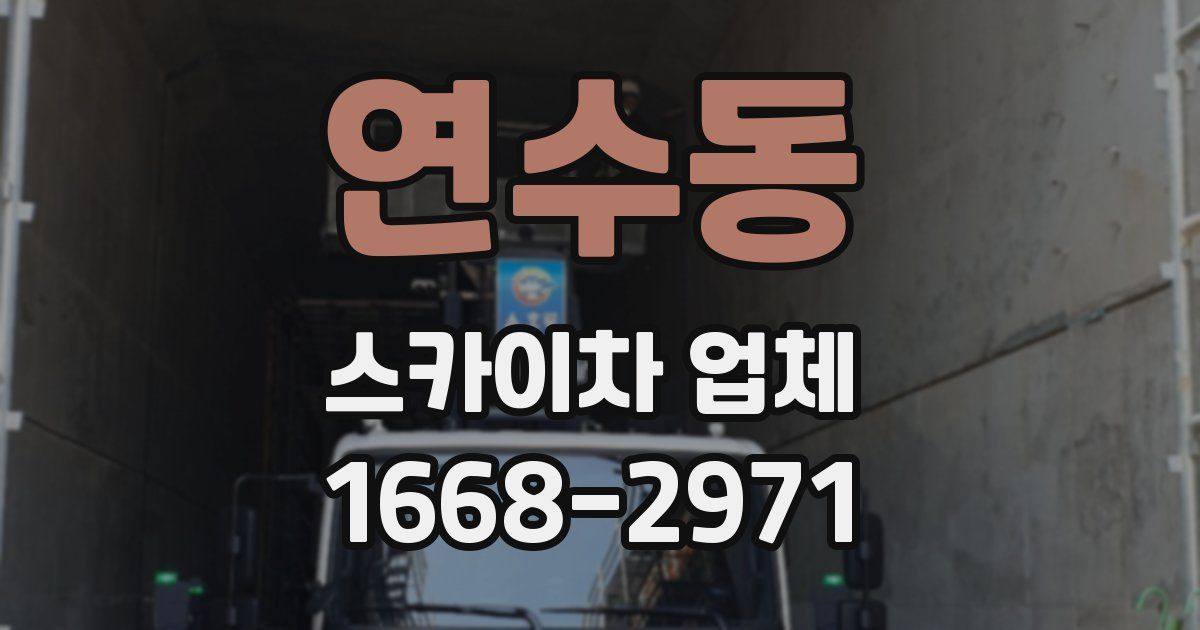 연수동 스카이차 업체