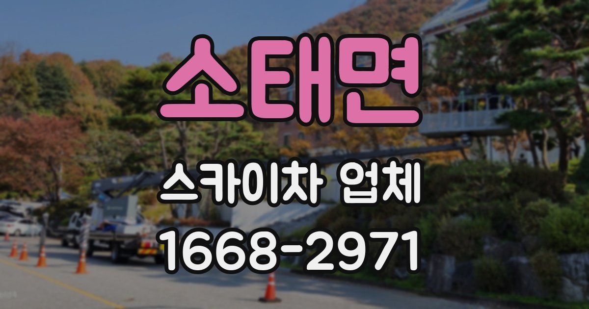 소태면 스카이차 업체