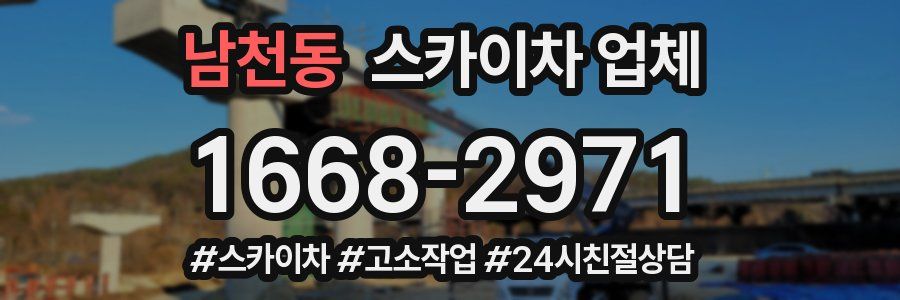 남천동 스카이차 업체