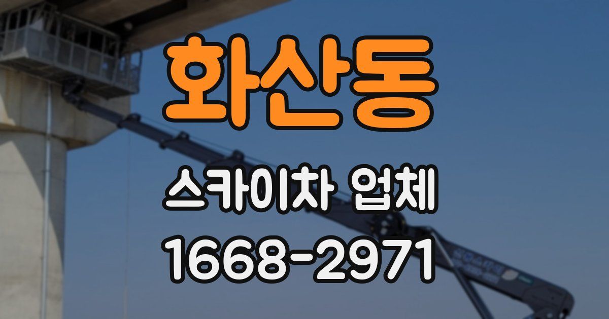 화산동 스카이차 업체