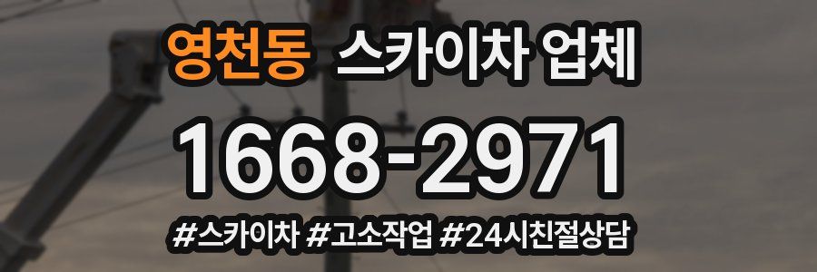 영천동 스카이차 업체