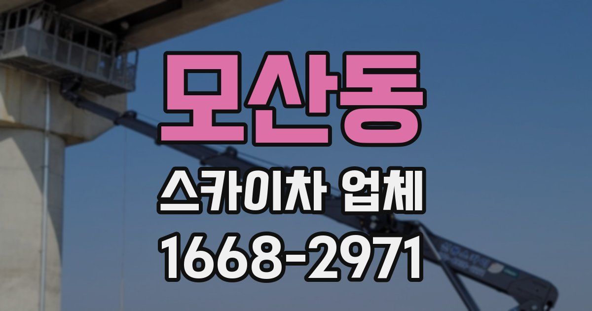 모산동 스카이차 업체