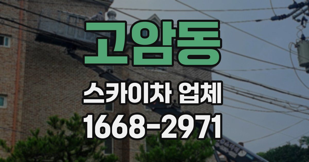 고암동 스카이차 업체