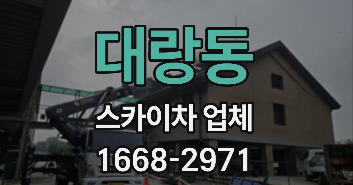 대랑동 스카이차 업체