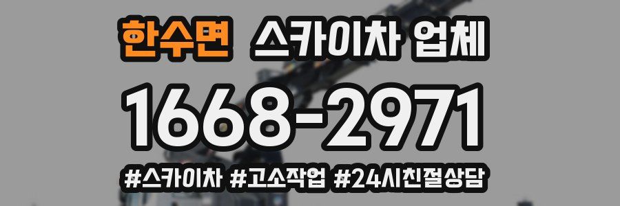 한수면 스카이차 업체