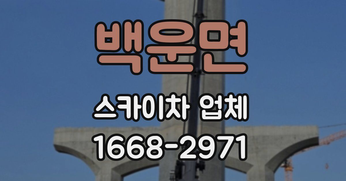 백운면 스카이차 업체