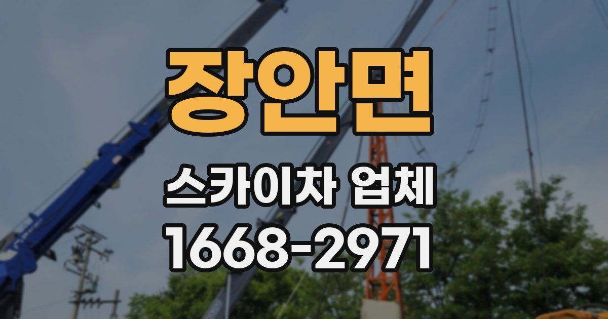 장안면 스카이차 업체