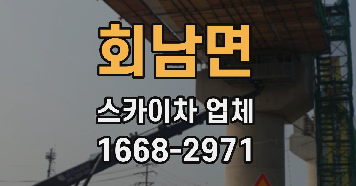 회남면 스카이차 업체