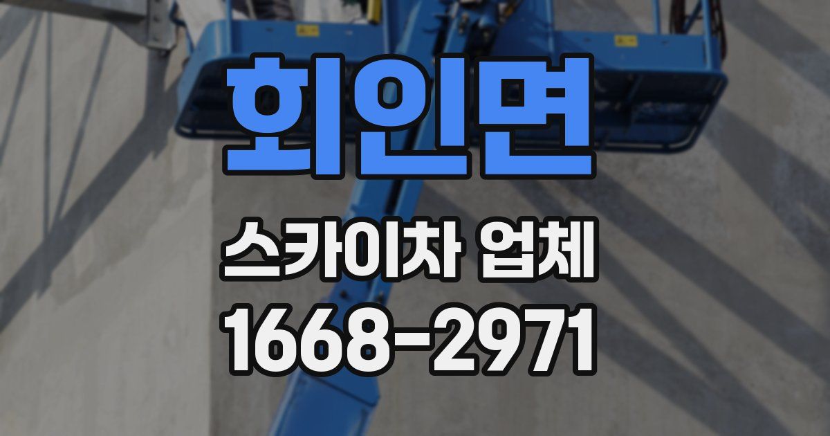 회인면 스카이차 업체