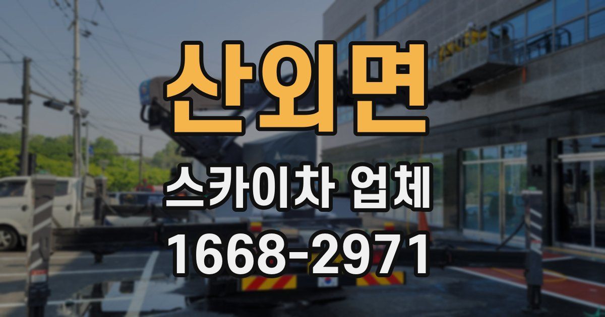 산외면 스카이차 업체