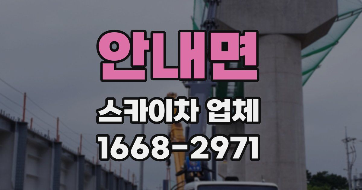 안내면 스카이차 업체