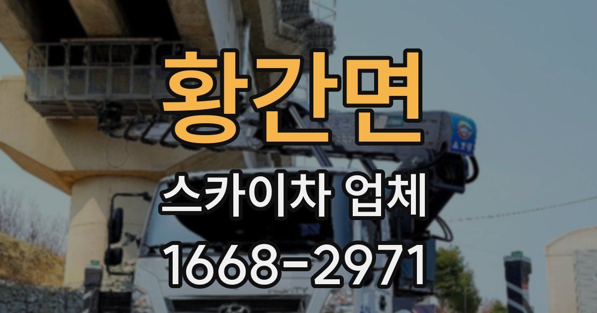 황간면 스카이차 업체