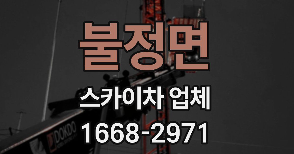 불정면 스카이차 업체