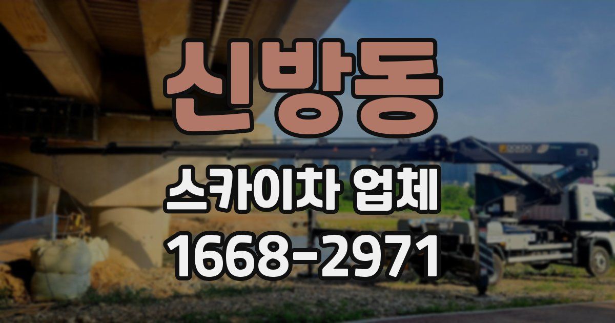 신방동 스카이차 업체