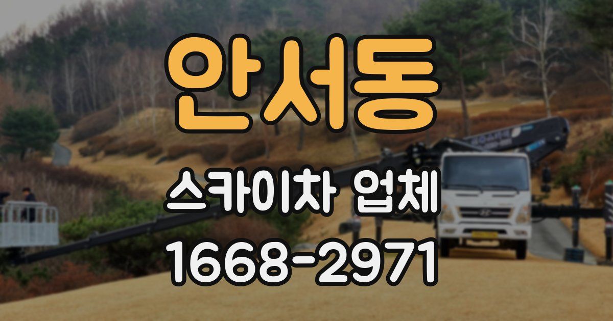 안서동 스카이차 업체